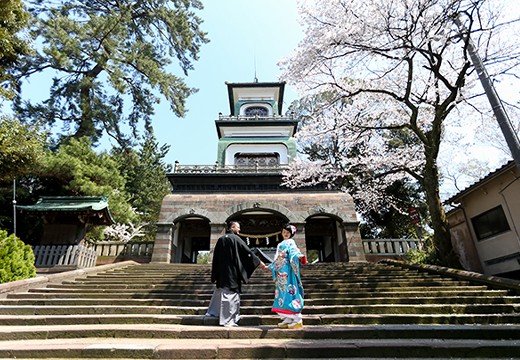 金沢ニューグランドホテル。挙式会場。『尾山神社』など、提携する金沢の神社も選べます