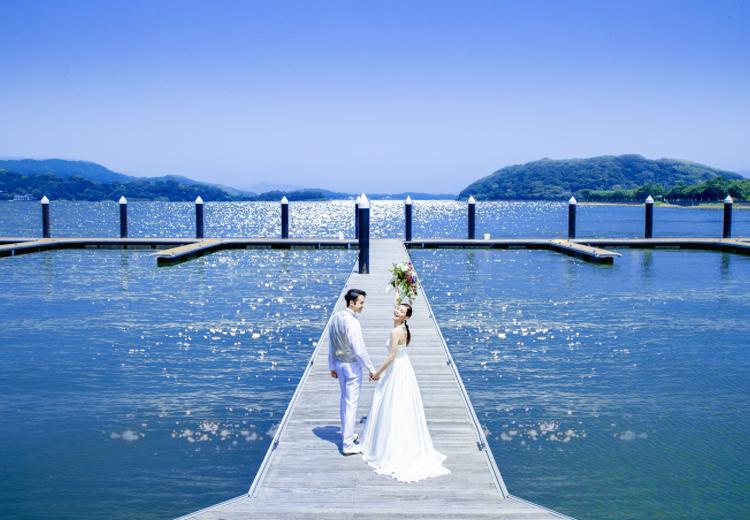 THE VILLA HAMANAKO（ザ ヴィラ ハマナコ）。浜名湖ならではのロケーションに囲まれた記念の写真撮りが人気