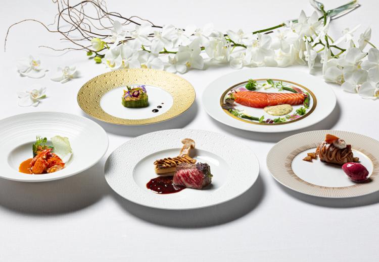 ONE&ONLY ル・グラン・ミラージュ(ワン&オンリー ル・グラン・ミラージュ)。料理。地元産の野菜をふんだんに使った、ヘルシーなコース料理
