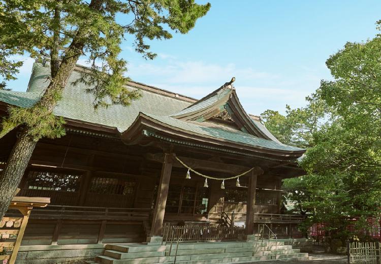 呉竹荘。挙式会場。浜松八幡宮をはじめとする、近郊の神社を案内してもらえます