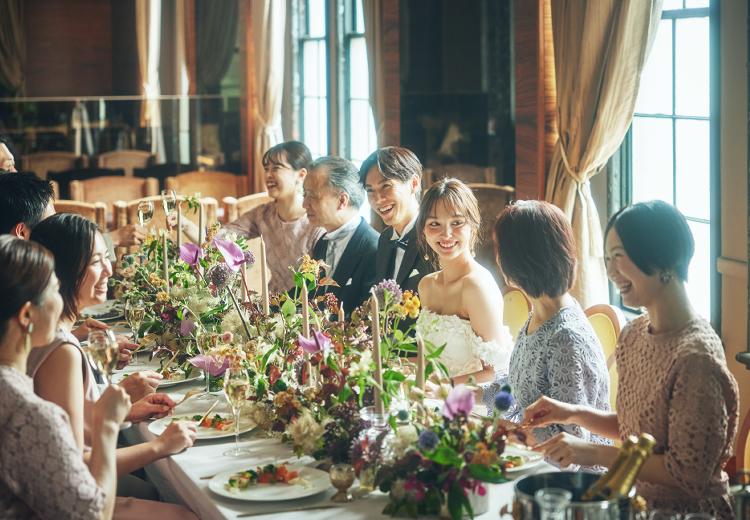 HOMAM 旧マッケンジー邸（ホマム 旧マッケンジー邸）。披露宴会場。少人数の結婚式でも貸切の空間でプライベートな時間を過ごせます