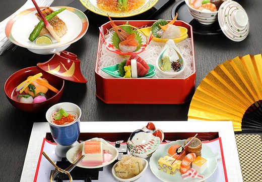 名古屋東急ホテル。料理。彩り鮮やかで繊細な盛り付けが印象的な日本料理