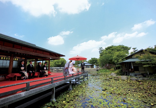 THE SHUGEN 名古屋迎賓館（ザ シュウゲン）。挙式会場。『清羽亭』での和やかな挙式が叶う『白鳥庭園』は100名まで