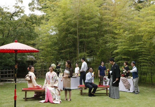 THE 祝言～中村公園記念館～。披露宴会場。広々とした庭園も、「第二の披露宴会場」として利用できます