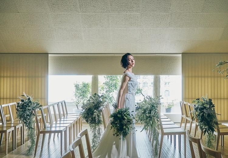 MIRAIE Wedding（ミライエ ウエディング）。挙式会場。シンプルながら洗練されたデザインが花嫁の美しさを引き立てます