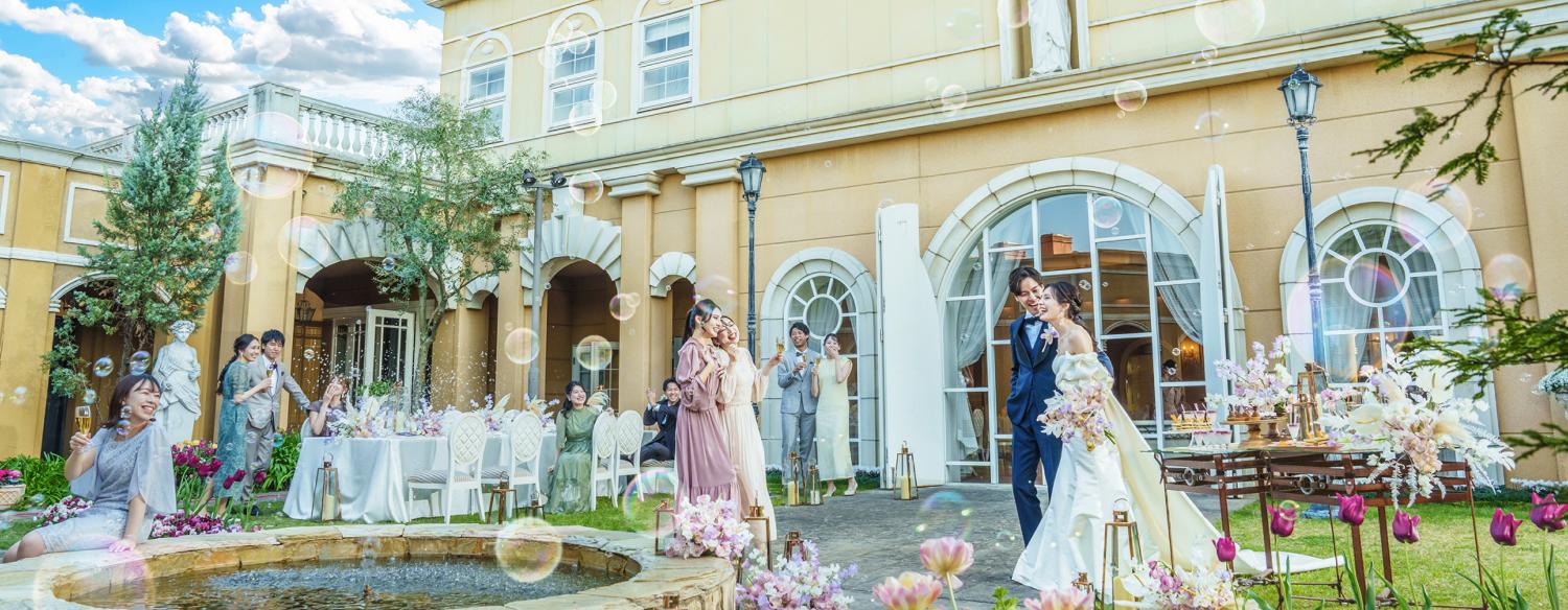 アンジェリカ ノートルダム(FIVESTAR WEDDING)。演出・小物。カジュアルな雰囲気で楽しめるガーデンパーティーも素敵。もちろん、ふたり好みのコーディネートに彩れます