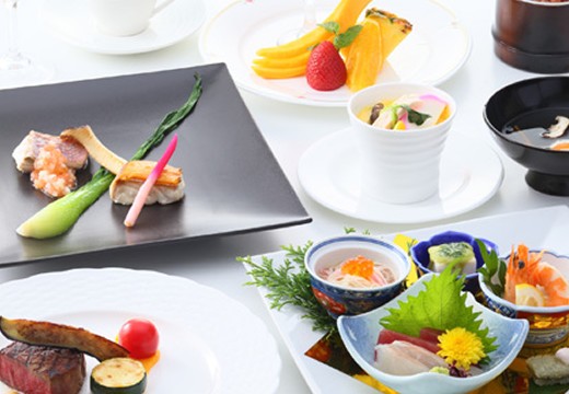 新大阪江坂東急REIホテル（新大阪江坂東急レイホテル ）。料理。和洋折衷のコースは幅広い年齢層のゲストに喜ばれます