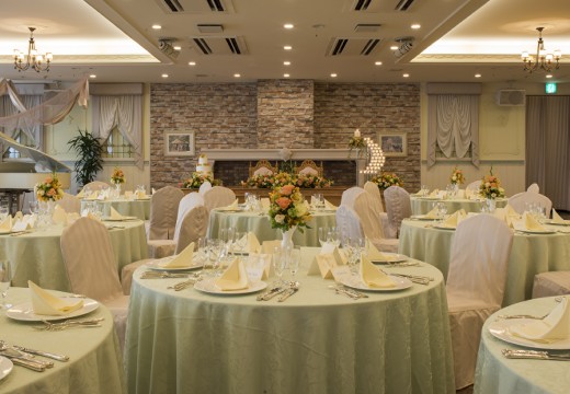Only One Wedding サンパレス(オンリー ワン ウェディング サンパレス)。披露宴会場。イタリアの街角をイメージして造られた『デレ・ナッツィオーニ』