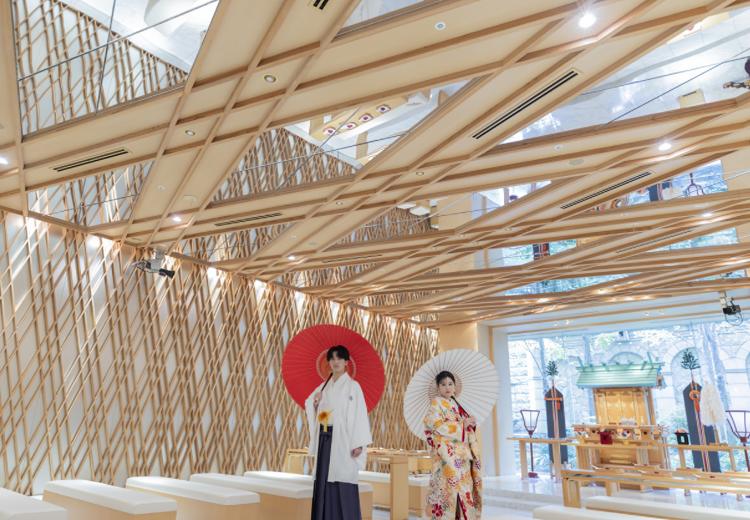 デュクラス大阪(FIVESTAR WEDDING)。挙式会場。教会式・人前式・神前式・仏前式と多彩な挙式スタイルに対応