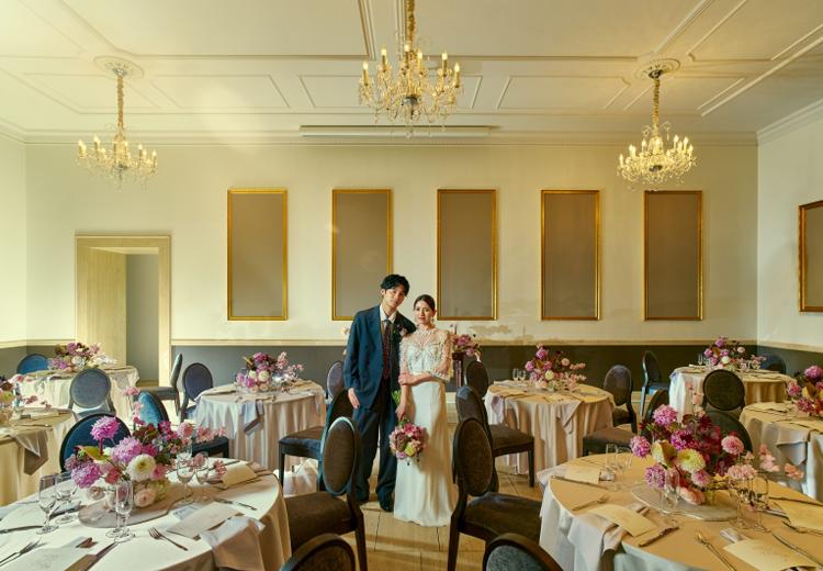 NELU 高麗橋(ネル 高麗橋)。披露宴会場。レイアウトやコーディネートでふたりの世界観を演出