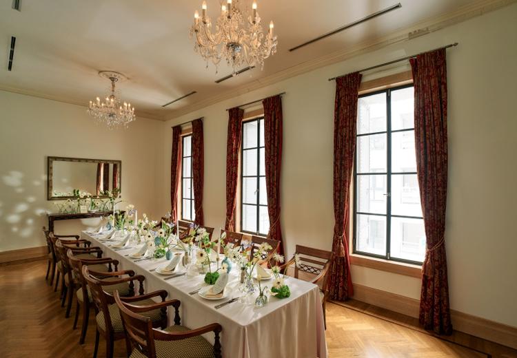 NELU 高麗橋(ネル 高麗橋)。披露宴会場。少人数ウェディングに最適な『L -エル-』は18名まで