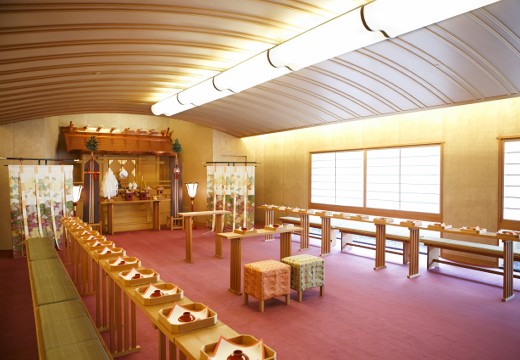 ANAクラウンプラザホテル神戸。挙式会場。神戸でも歴史ある生田神社の御神体が祀られた神殿での神前式