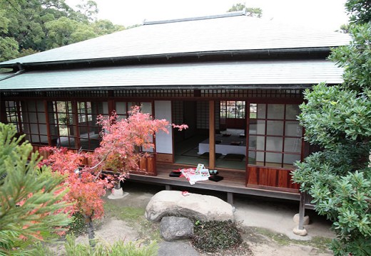 西宮神社会館。披露宴会場。『六英堂』に隣接する庭園。四季折々の表情を楽しめます