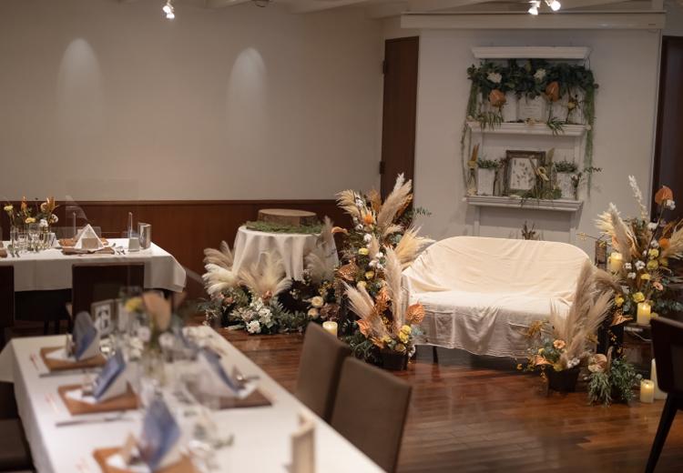 ENCUEIL(アンクィール)。披露宴会場。着席なら70名、立食なら80名まで招待可能なバンケット