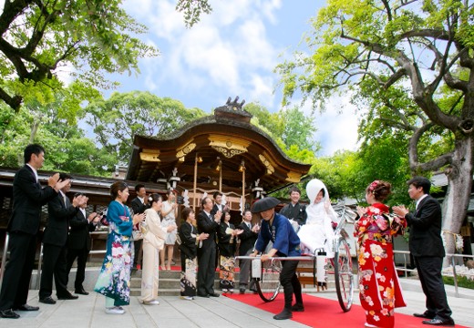 京都ガーデンパレス。挙式会場。『護王神社』はホテルのとなりなので移動も安心