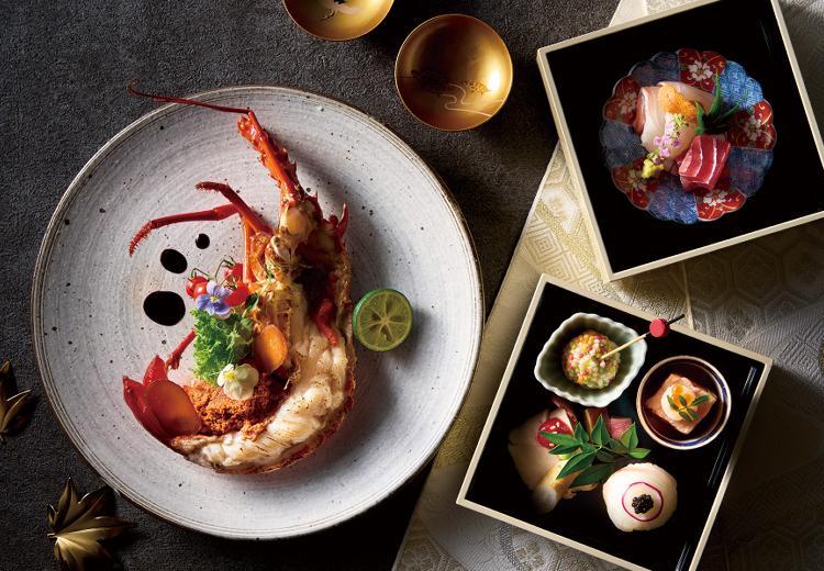 KIYOMIZU京都東山(キヨミズ京都東山)。料理。盛り付ける器や食材にも京都のエッセンスが加えられます