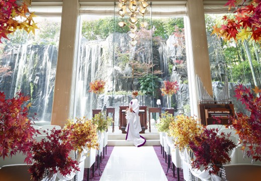 ANAクラウンプラザホテル京都。挙式会場。純白のドレスはもちろん、白無垢や打掛などの和装も映えます