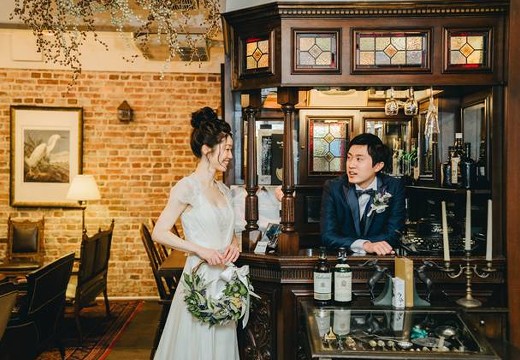 PAVILION COURT(パビリオンコート)。披露宴会場。1920年の建築当時のままのレンガが歴史を感じさせます