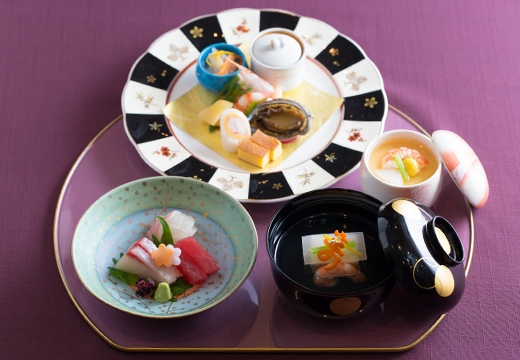 奈良ホテル。料理。特別な日にふさわしい、豪華な食材が祝宴を彩ります