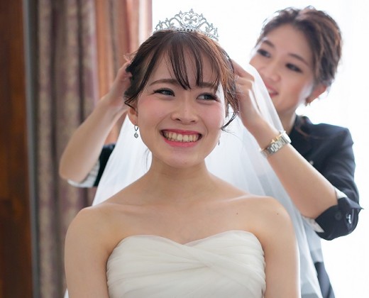 ハルヒウエディング。スタッフ。親身なスタッフの気遣いに、花嫁の緊張もほぐれます