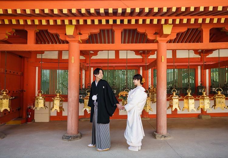 The KIKUSUIRO narapark（菊水楼）。挙式会場。提携する『春日大社』で、神前式を挙げることも可能