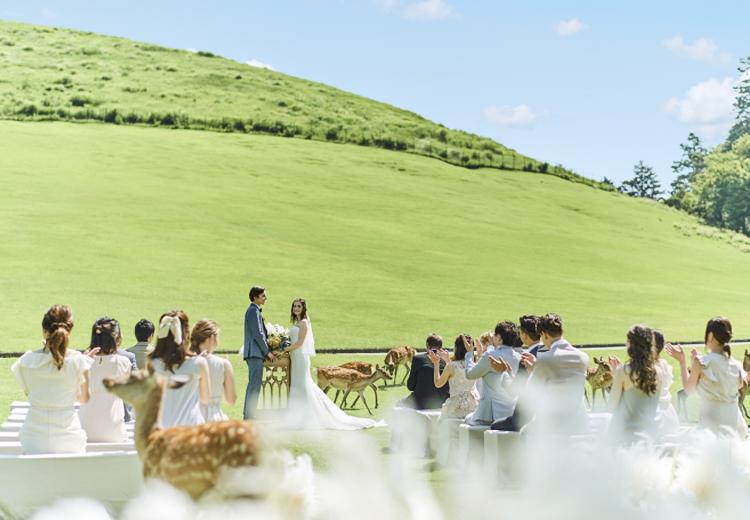 ANDO HOTEL NARA（アンドホテル 奈良）。挙式会場。晴れやかな気持ちで挙式に臨める「若草山ウェディング」