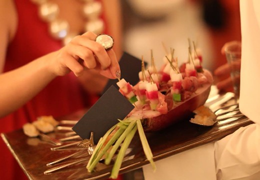 THE MAGRITTE(ザ マグリット)。料理。動きのあるパーティーにしたいならピンチョス料理もおすすめ