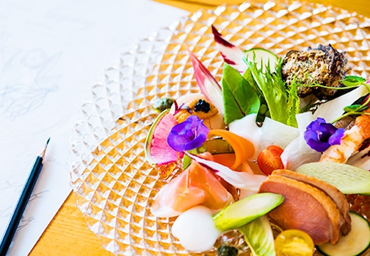 リーセントカルチャーホテル（FIVESTAR WEDDING）。料理。エピソードと共に提供すれば、味わいもより深くなるでしょう