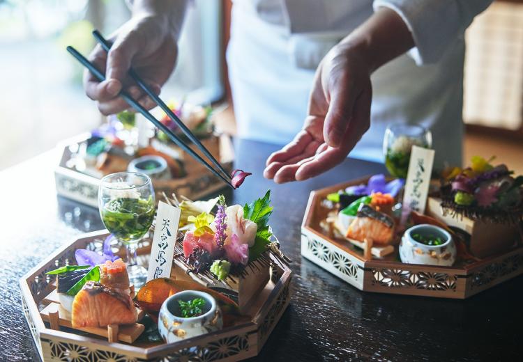 三瀧荘。料理。素材の良さを活かした味わいに、思わず笑みがこぼれます