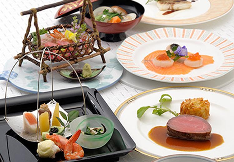 ホテル広島ガーデンパレス。料理。多彩な年代のゲストが喜ぶ料理が用意されています