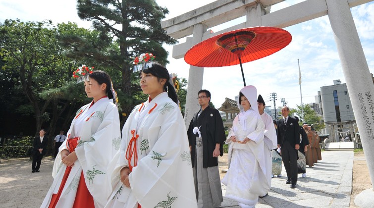 鶴羽根神社 二葉