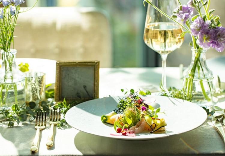 ルクリアモーレ広島。料理。思わず見とれてしまう程の美しい盛り付けも印象的です