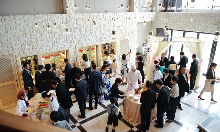Accueillir 風彩の森迎賓館(アクイール)。演出・小物。専用のデザートルームでのデザートビュッフェは女性ゲストに人気