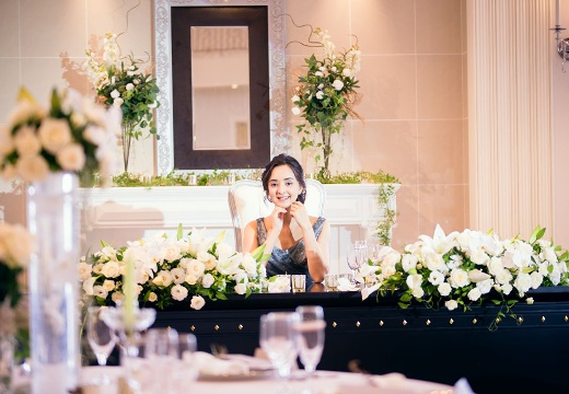 Queen’s Marry（クイーンズマリー）。披露宴会場。お気に入りのアイテムに囲まれて過ごす、ゲストとの特別な時間