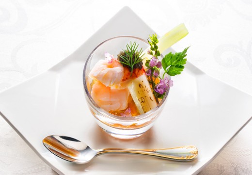 novia novio(ノビアノビオ)。料理。見た目の美しさにもこだわった、センスの光る盛り付けも魅力