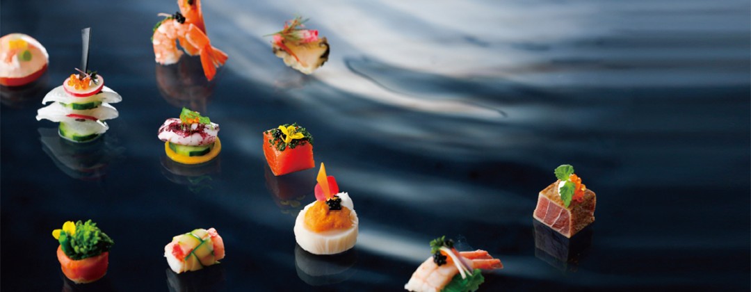HOTEL CLEMENT TAKAMATSU。料理。ゲストへの最大のおもてなしとなる婚礼料理は、フランス料理、日本料理の各プロフェッショナルが作り上げます
