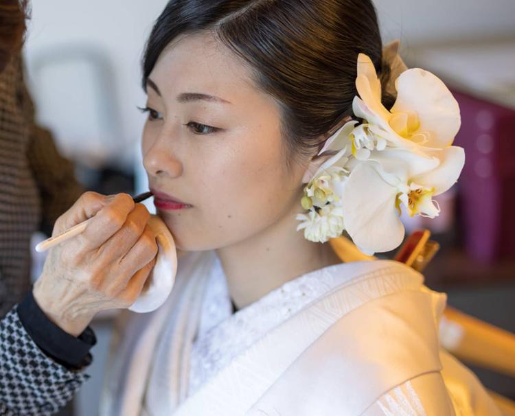 中津万象園。スタッフ。経験豊富なヘアメイクスタッフが、花嫁の美しさを引き出します