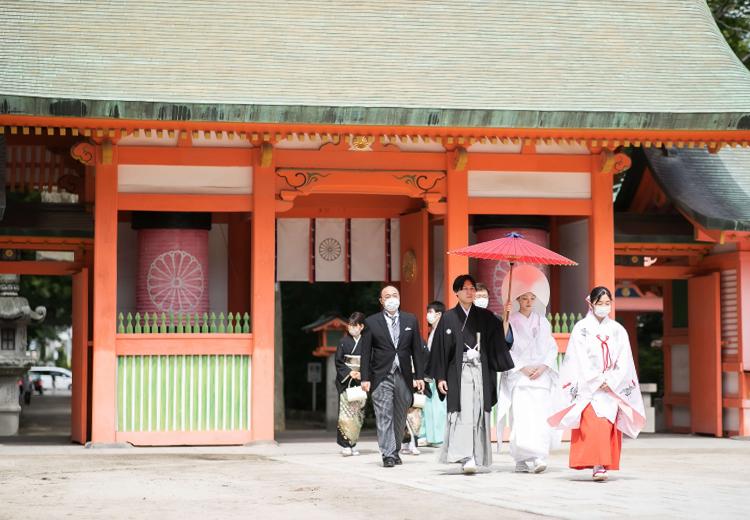 リストランテKubotsu（リストランテクボツ）。挙式会場。近隣の神社で本格的な神前式を執り行うこともできます