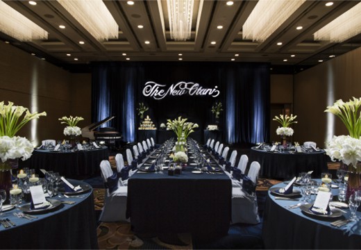 HOTEL NEW OTANI SAGA(ホテルニューオータニ佐賀)。披露宴会場。ホテルウェディングらしい華やかな時間が過ごせる『鶴の間』