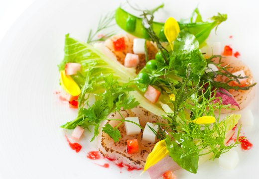 SETRE Glover’s house NAGASAKI(セトレ グラバーズハウス長崎)。料理。シェフの繊細なセンスを感じられる、美しい盛り付け