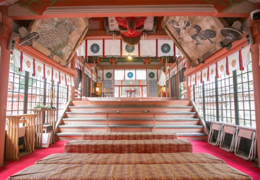 クラシカ ベイ クオーレ。挙式会場。1100年以上の歴史を誇る『柞原八幡宮』での神前式も可能