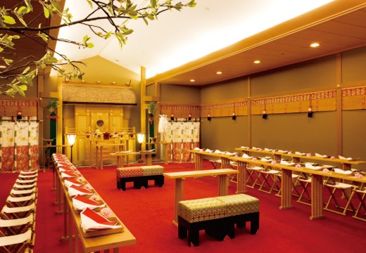 フェニックス・シーガイア・オーシャン・タワー。挙式会場。江田神社より分霊を賜った『常磐殿』は40名まで着席可能