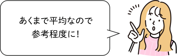 あくまで平均なので参考程度に！