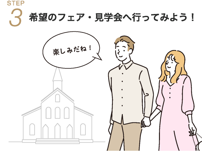 STEP3 希望のフェア・見学会へ行ってみよう！